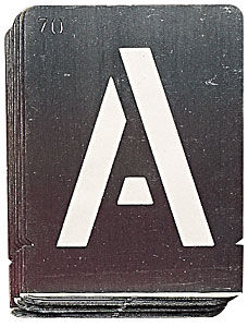 Szablony liter A-Z do znakowania z blachy ocynkowanej